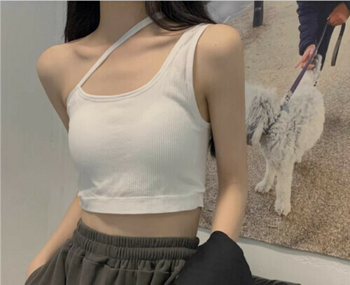 熱賣帶胸墊吊帶背心【白色】【均碼】