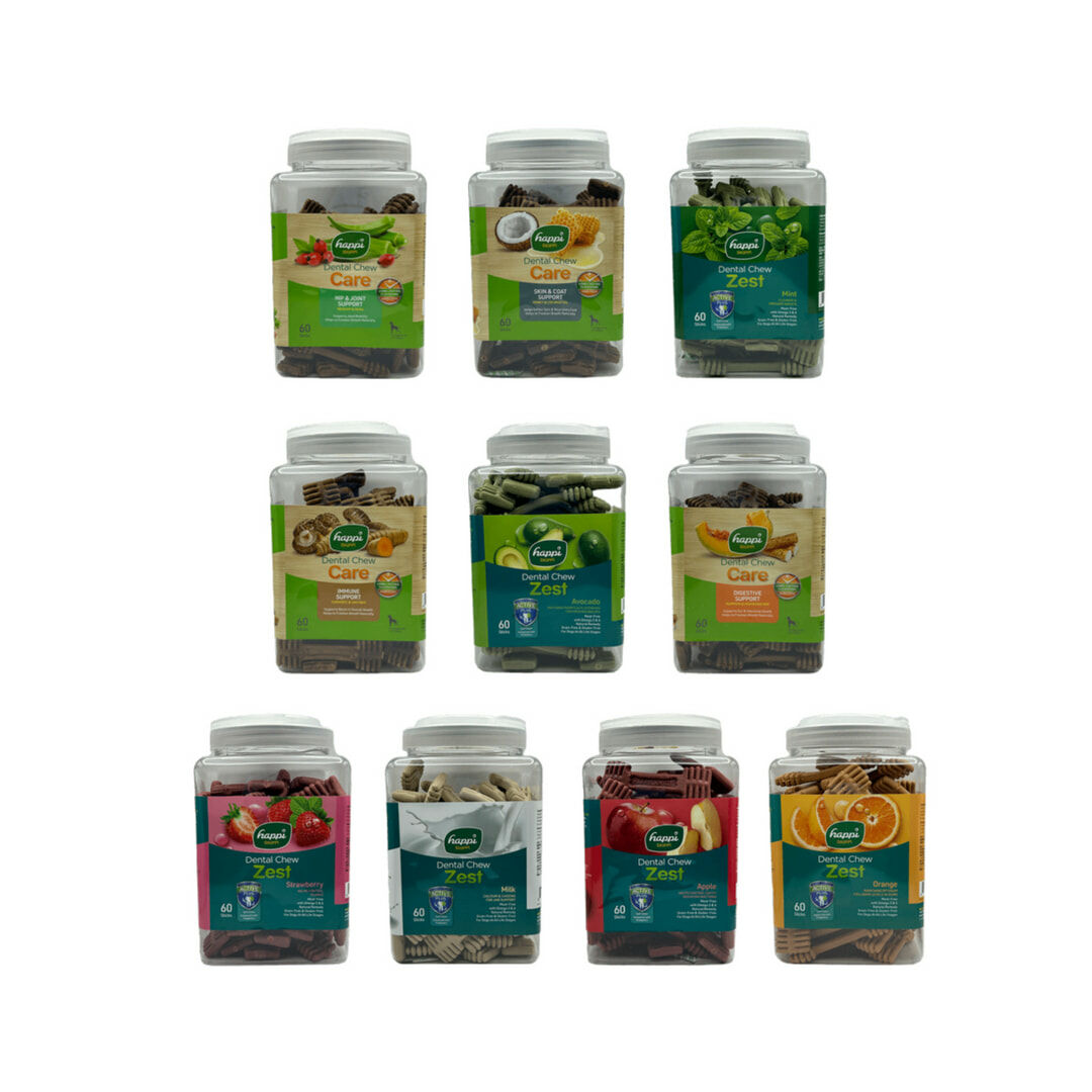 纖嚼 無穀健齒棒 ｜桶裝60入｜複方&水果系列 (狗潔牙骨)