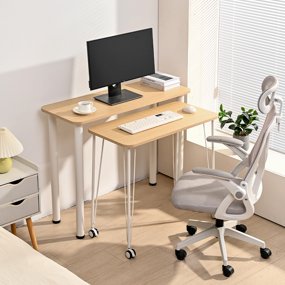 【慢慢家居】SGS認證低甲醛-多功能靈巧組合桌 雙桌-100cm電腦桌+80cm移動桌 (電腦桌 書桌 書桌組)