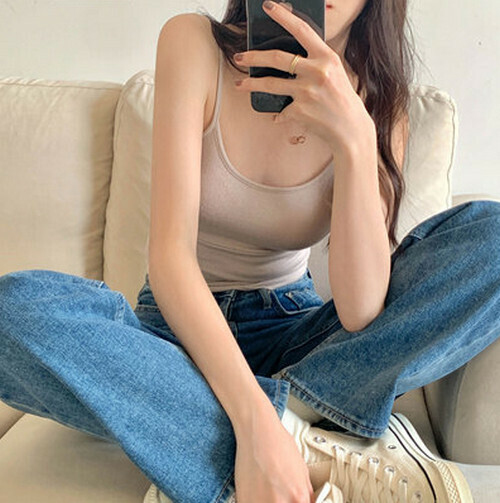 熱賣吊帶背心帶胸墊【膚色】【均碼】
