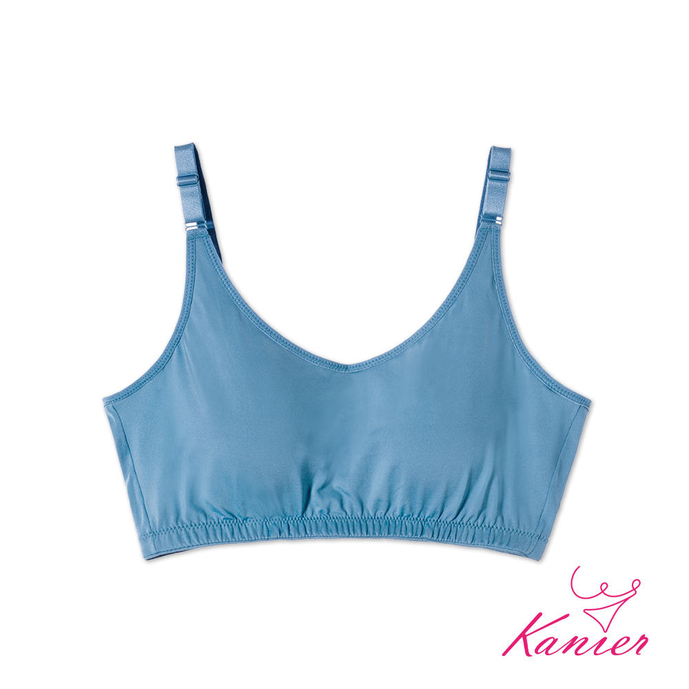 【Kanier卡妮兒】沁涼盛夏  涼感石墨烯無鋼圈背心式內衣【5027碧海藍 S / M / L / XL / 2XL (Q)】
