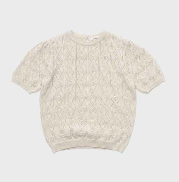 LOUISIELLA 針織花紋上衣 Ione Knit Pullover Cream Beige