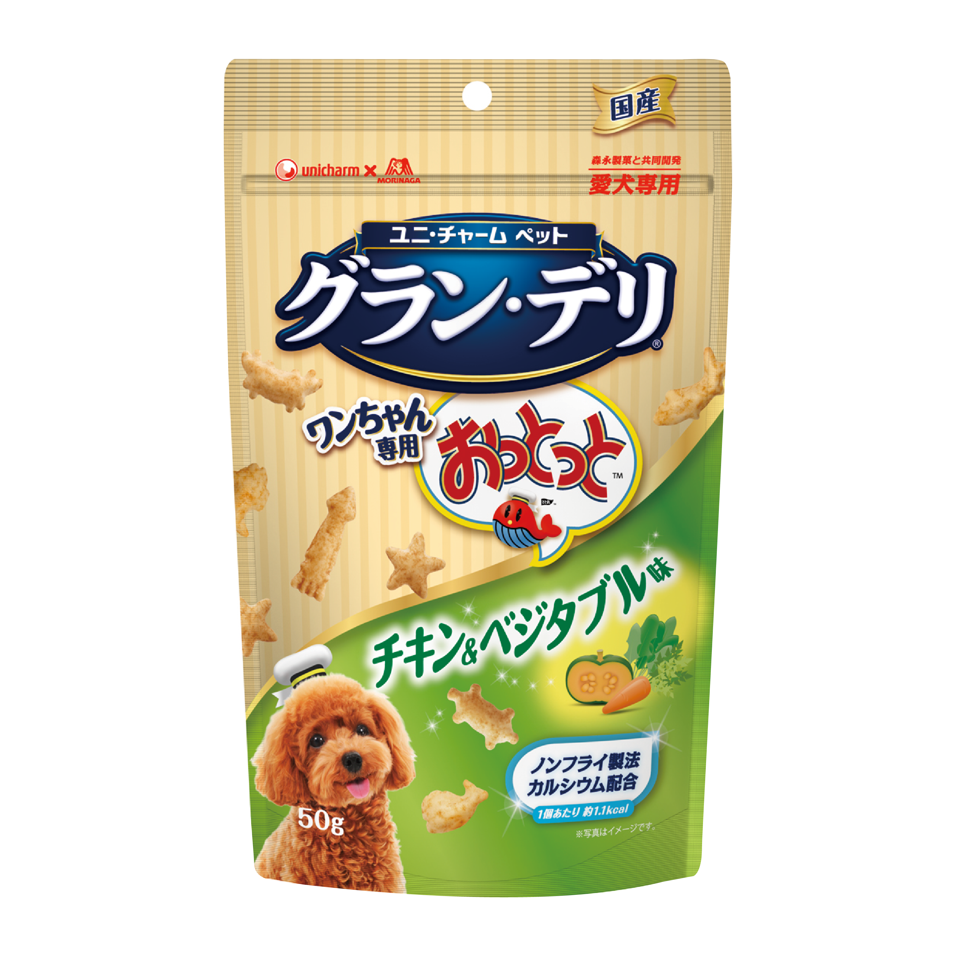 Unicharm｜香脆雞肉野菜魚仔餅 50g (UIC-3699)