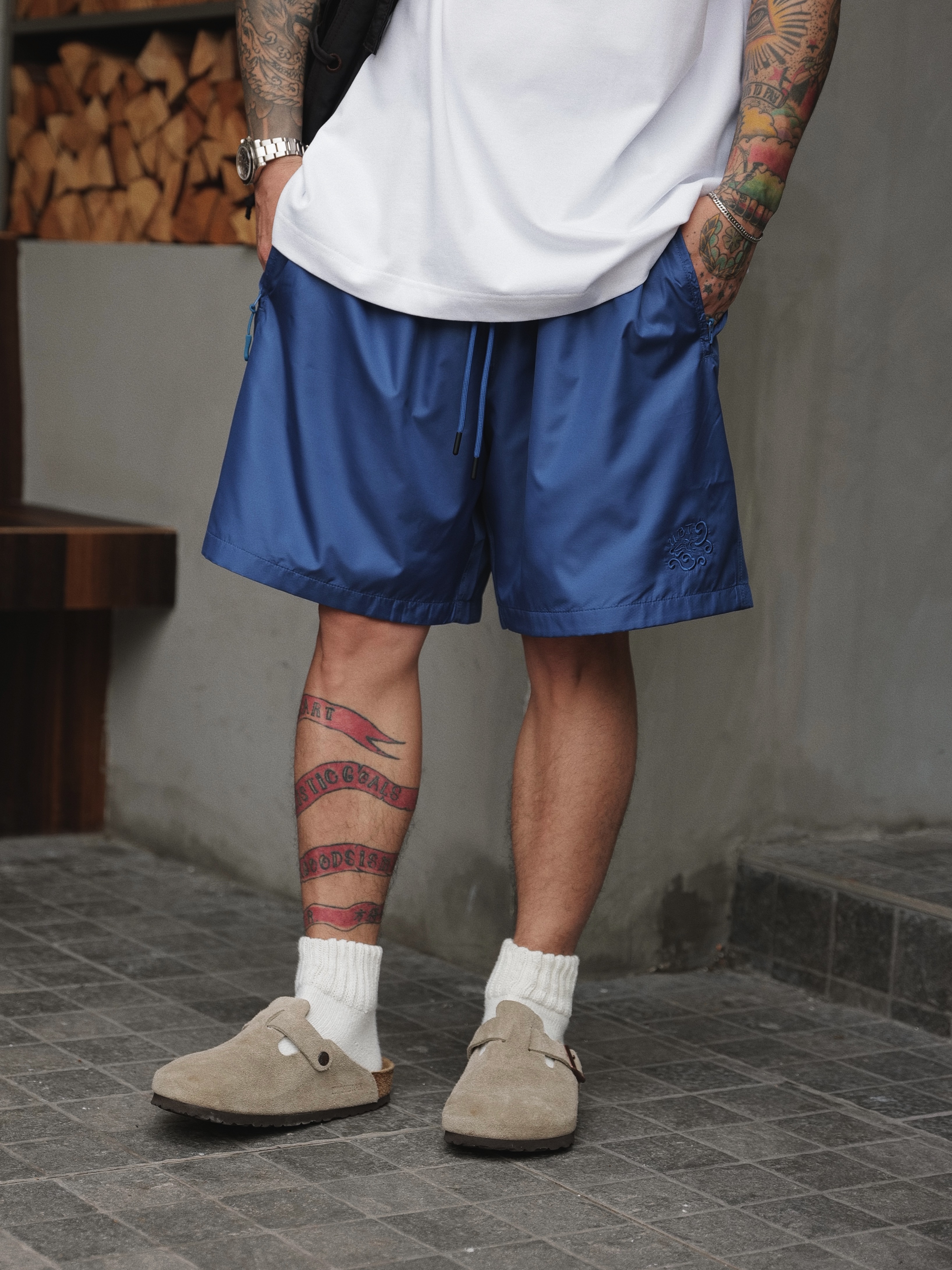 #預購 UNBENT 24SS 防水 抗UV 刺繡LOGO 口袋拉鍊 短褲 海灘褲 四色