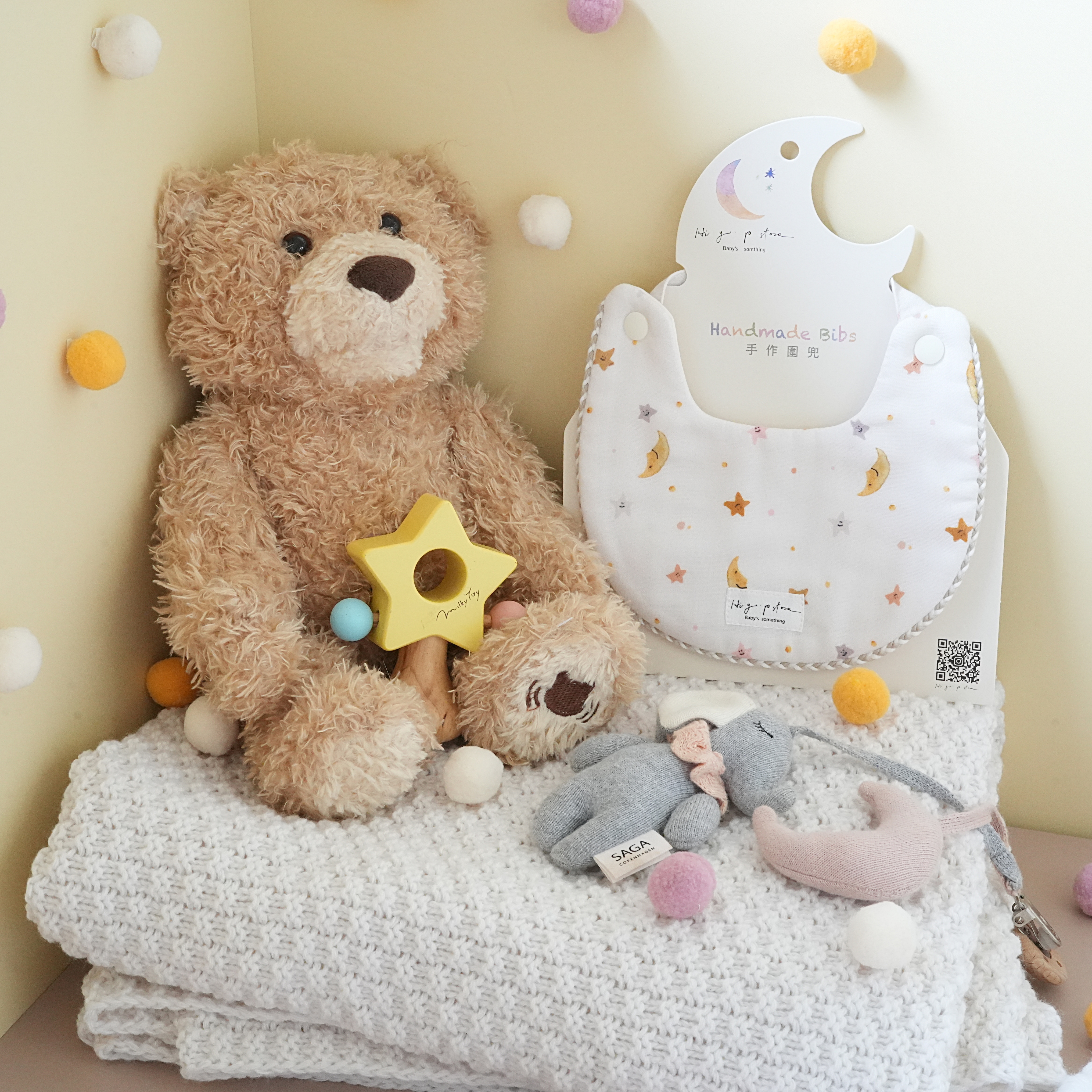 Hi Y.P store-手作圍兜-獨家設計款-月光星海