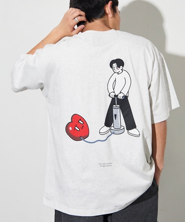 🇯🇵 Kurt Wu X FREAK'S STORE 愛心 充氣 打氣筒 短T 短袖 台灣插畫家 / 現貨