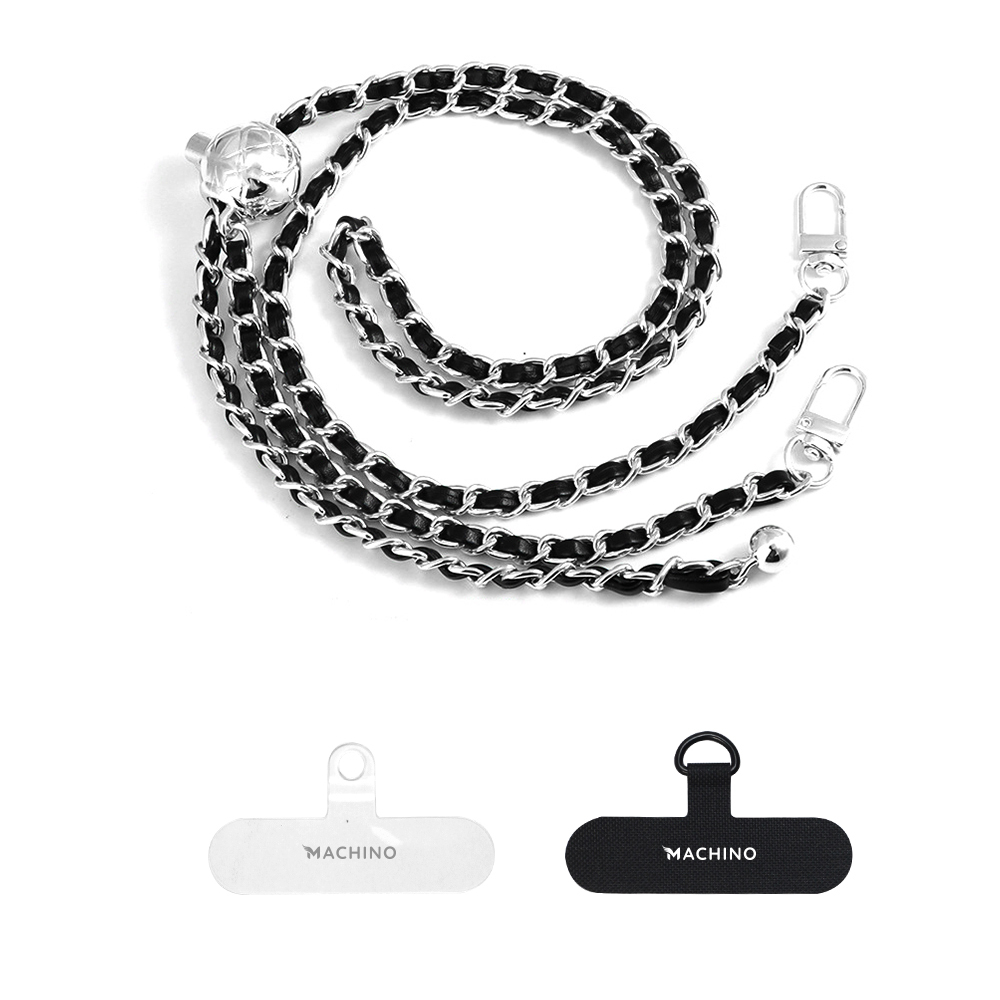 【MACHINO】金屬皮革風 多功能手機掛鍊 MC-LG07