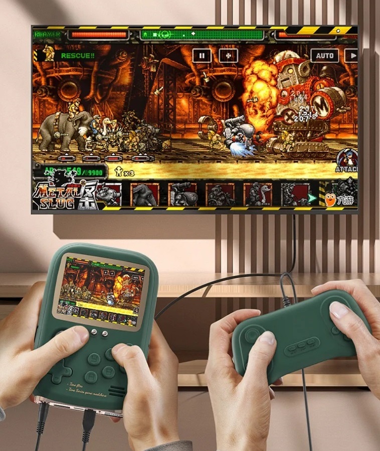 二代目街機行動電源（尿袋） 2.0 (LED智能數顯|超大容量|10000+街機遊戲|自帶Type C & Lighting電線|可接駁電視|送32 GB卡|cps1/2|neogeo GS|MD|SFC)