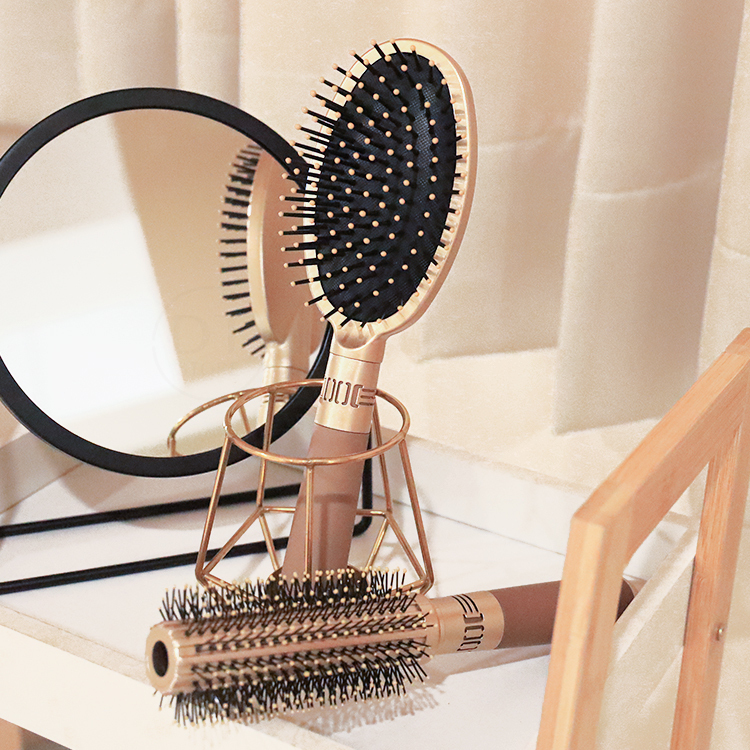 高雅金磨砂按摩氣墊梳【AO005】