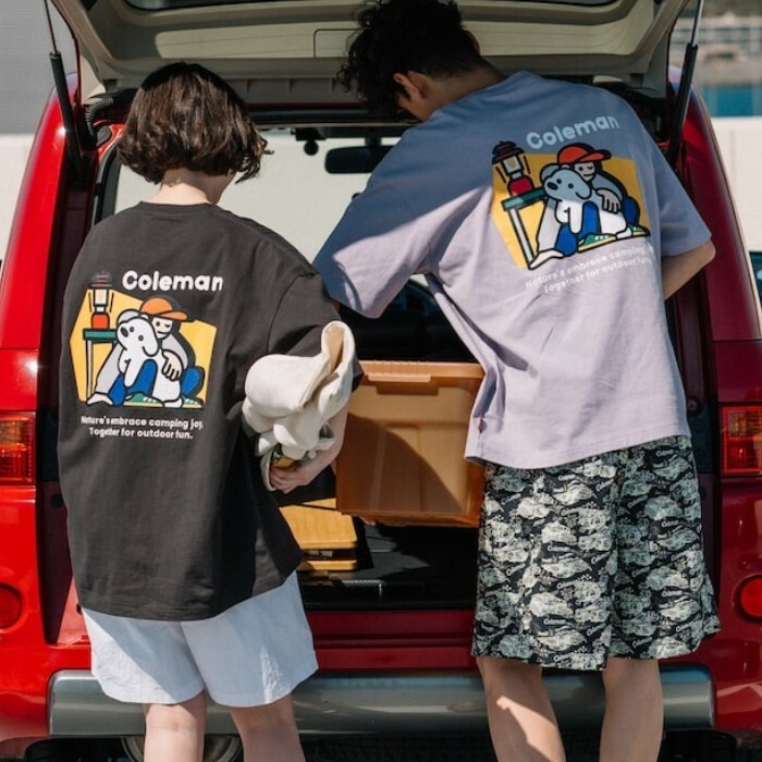日本限定 Coleman × matsui × FREAK'S STORE 三方聯名 經典 狗狗 復古 插畫 圆领 短T 短袖上衣