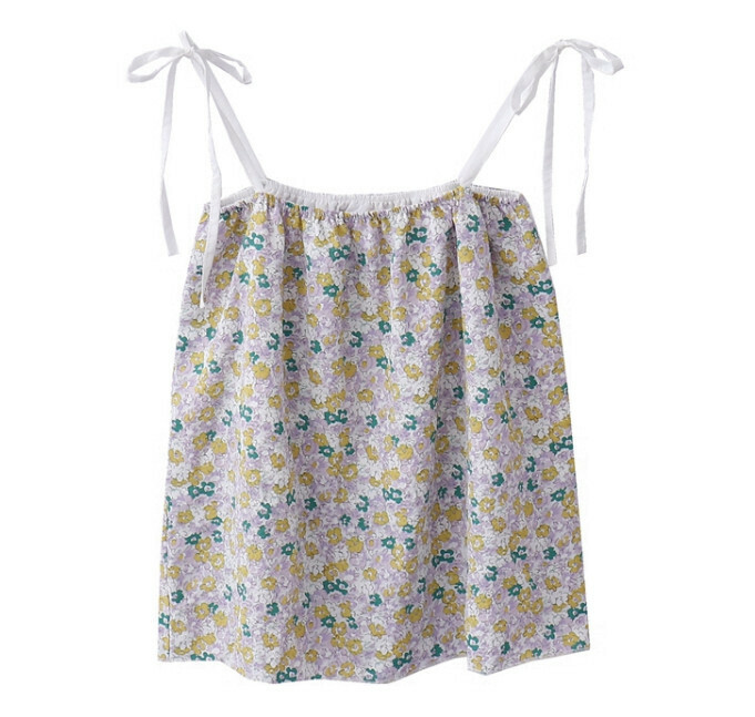 Hot selling camisole [purple and yellow floral] [one size fits all]