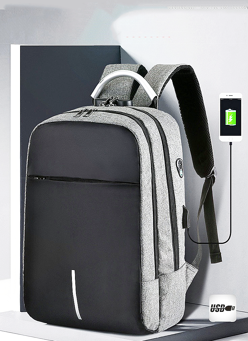 雙肩USB充電多功能背包多功能 AD2537