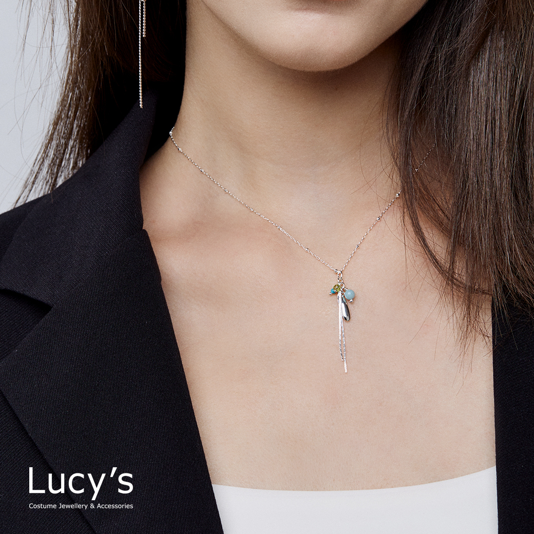 LUXURY 系列｜925純銀 原石流蘇 項鍊 (113813)
