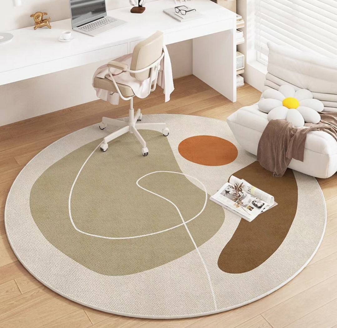 品味奢華風圓形地毯