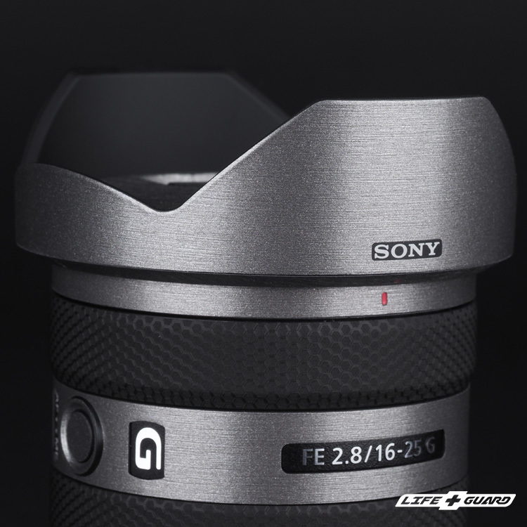 SONY FE 24-50mm F2.8 G 貼膜質感特寫，LIFE+GUARD 設計風格