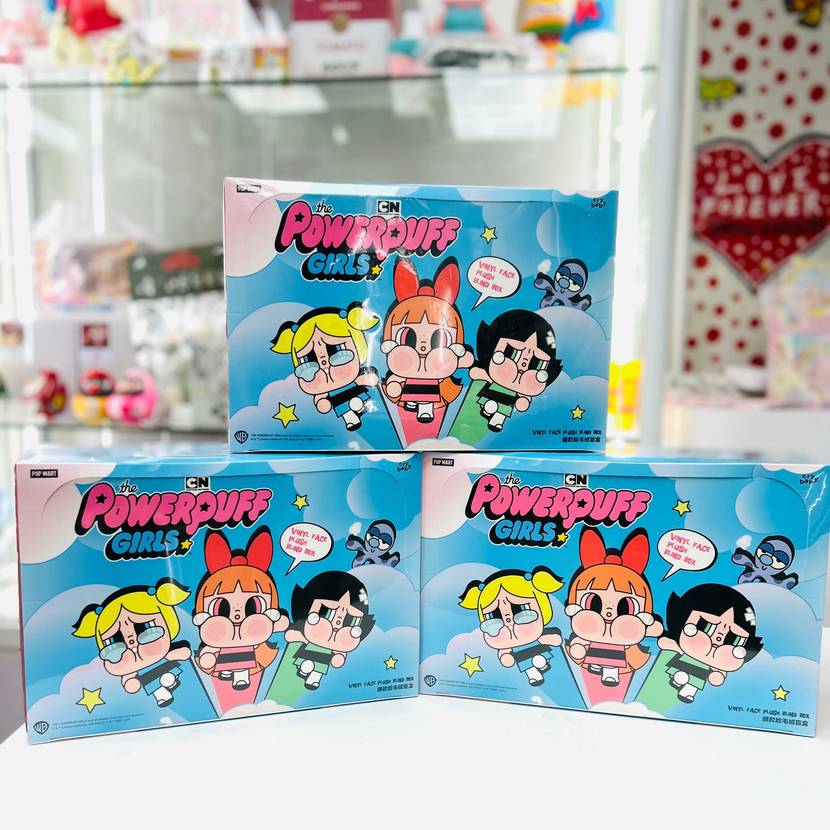 CRYBABY 哭娃 X 飛天小女警 搪膠臉毛絨掛飾 blind box (POP MART)