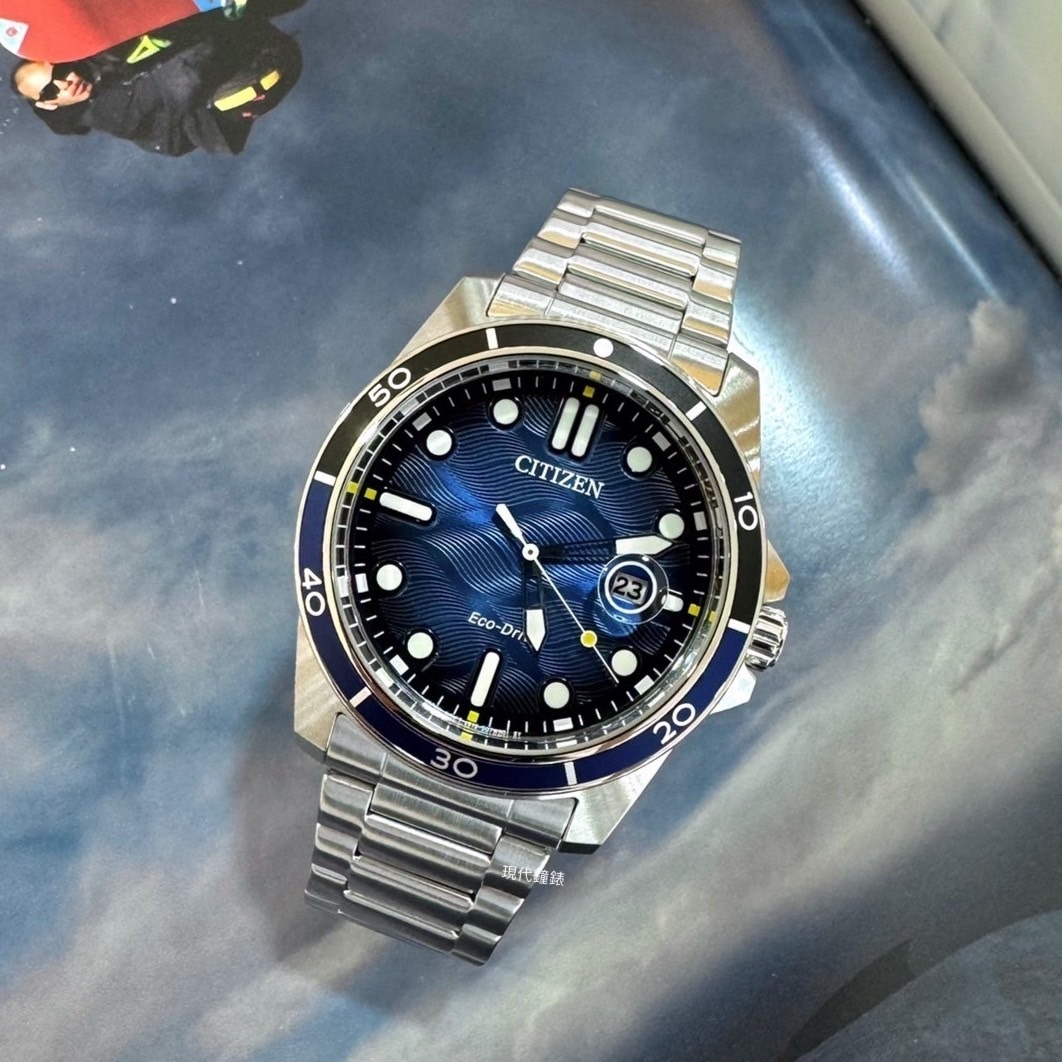 【CITIZEN 星辰】GENT'S系列 水波紋腕錶AW1810-85L 41.5mm 現代鐘錶