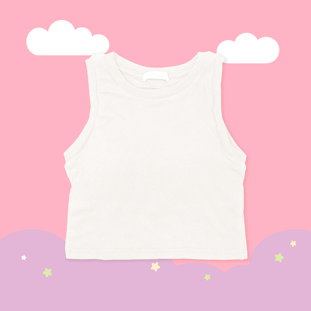 こ♡こ 素面圓領短背心