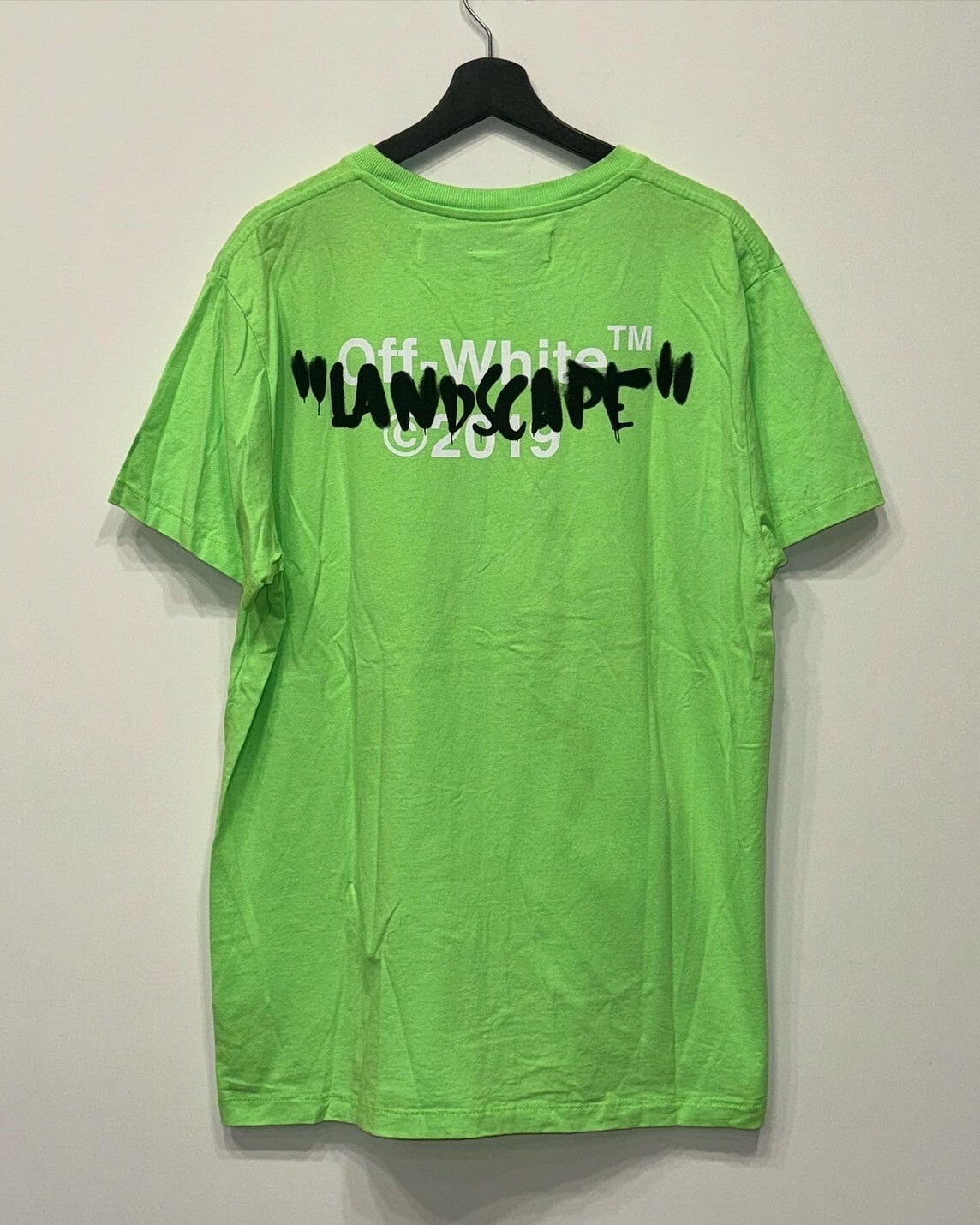 二手美品 OFF-WHITE 絕版東京限定 ‘Landscape’ 森林綠短袖 T