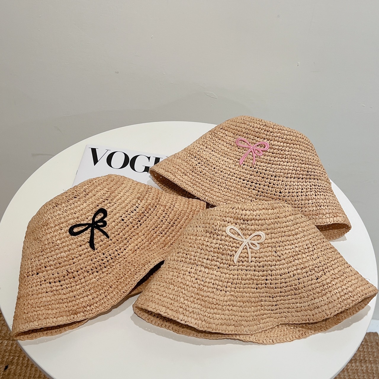 法式拉菲編織漁夫帽/二款