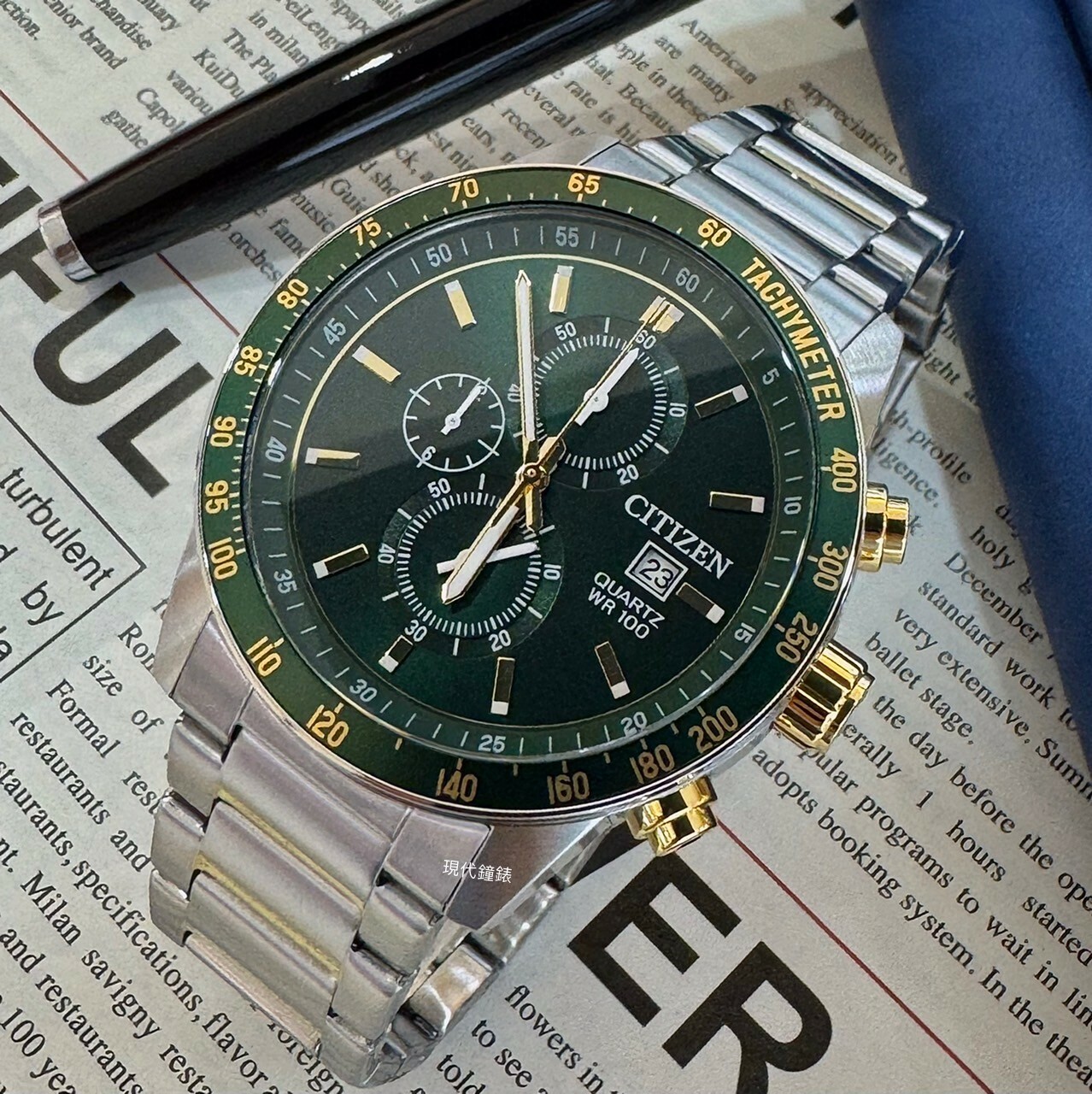 【CITIZEN 星辰】CHRONOGRAPH系列 三眼計時石英錶AN3689-55X  44mm 現代鐘錶