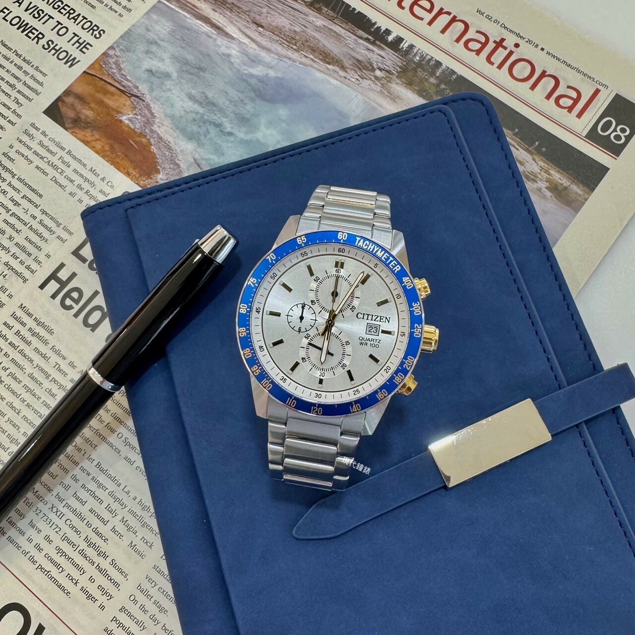 【CITIZEN 星辰】CHRONOGRAPH系列 三眼計時石英錶AN3686-53A  44mm 現代鐘錶