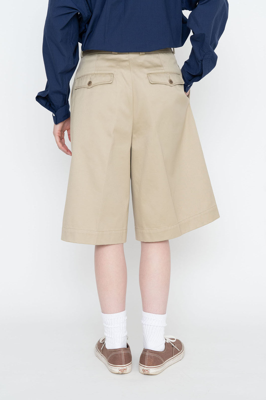 NANAMICA DOUBLE PLEAT CHINO SHORTS (3COL)
