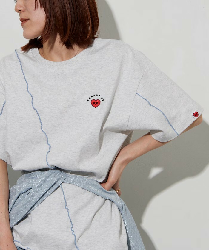 【代購】Freak’s Store x Kurt Wu Red Heart 紅心縫線短Tee 3色