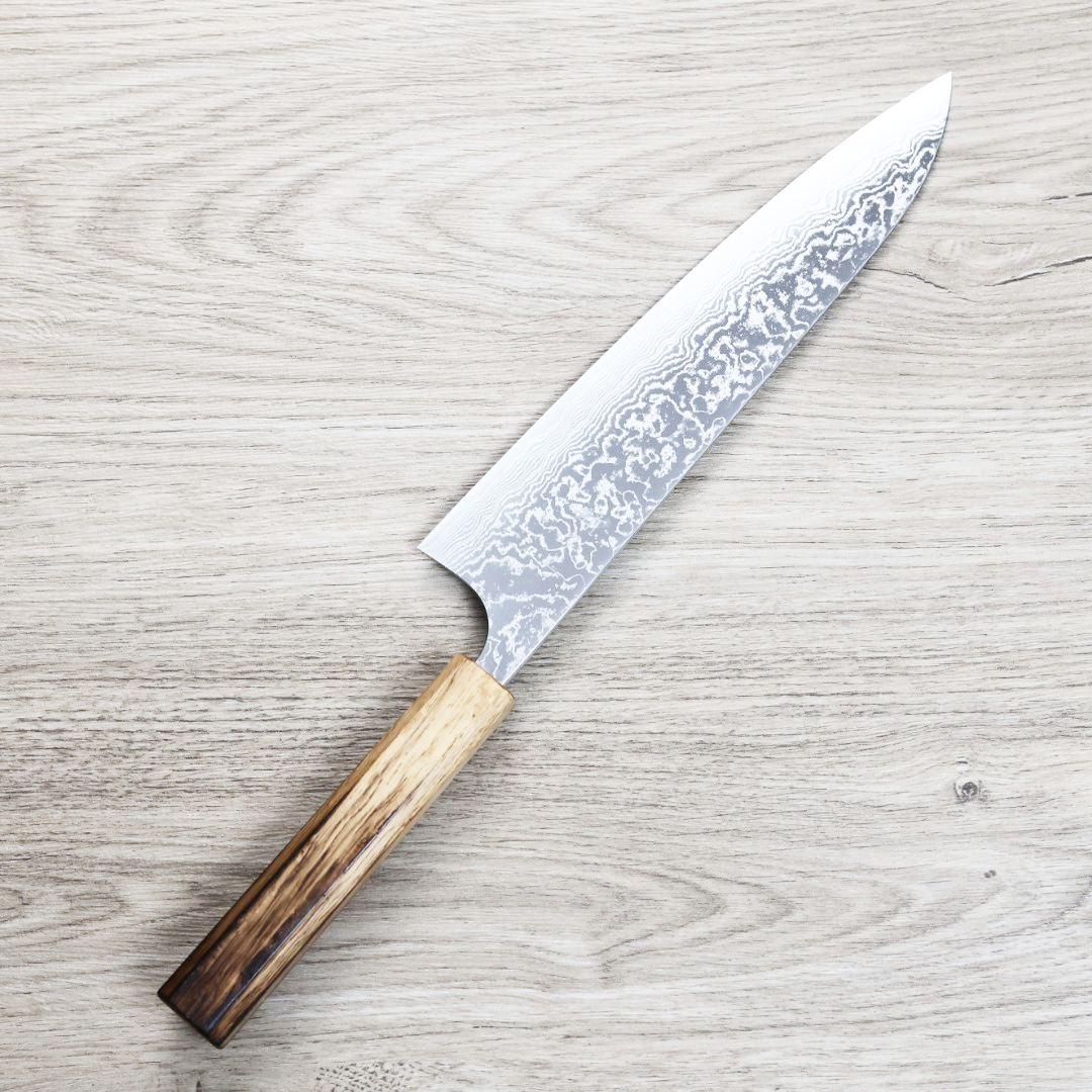 安立打刃物 牛刀 240mm VG10 大馬士革 和柄