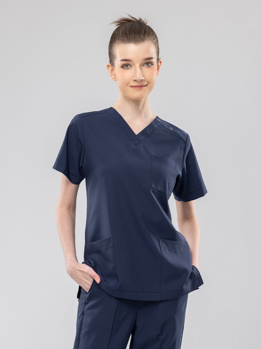 【 AC719-B9 】男女通用-刷手上衣-AC輕羽布-深海藍