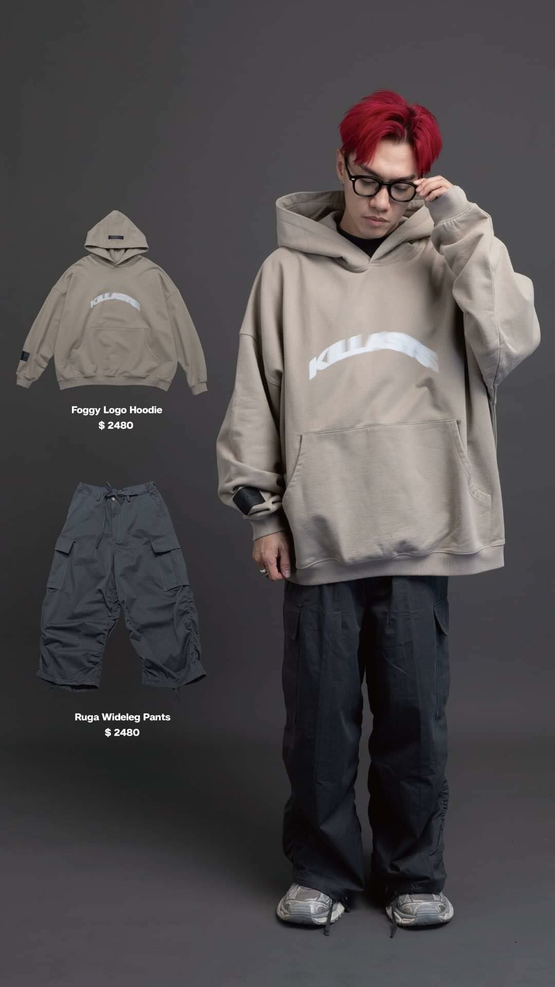 KILLASYSTEM 23F/W RUGA WIDELEG PANTS (鐵灰色)