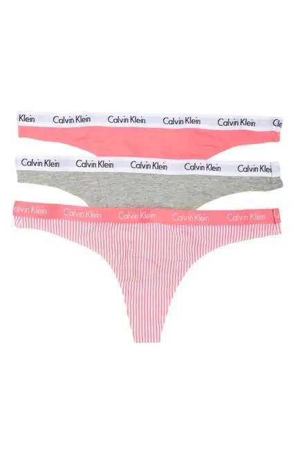 Calvin Klein 丁字內褲三件組Logo Assorted Thongs - Pack of 3