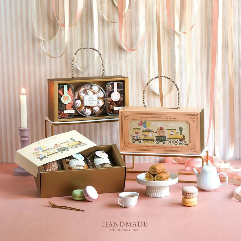 抽屜式開窗提盒 N0.9 甜甜午茶 10入/包 24.2*9.5*12.4cm【3A18-124202】