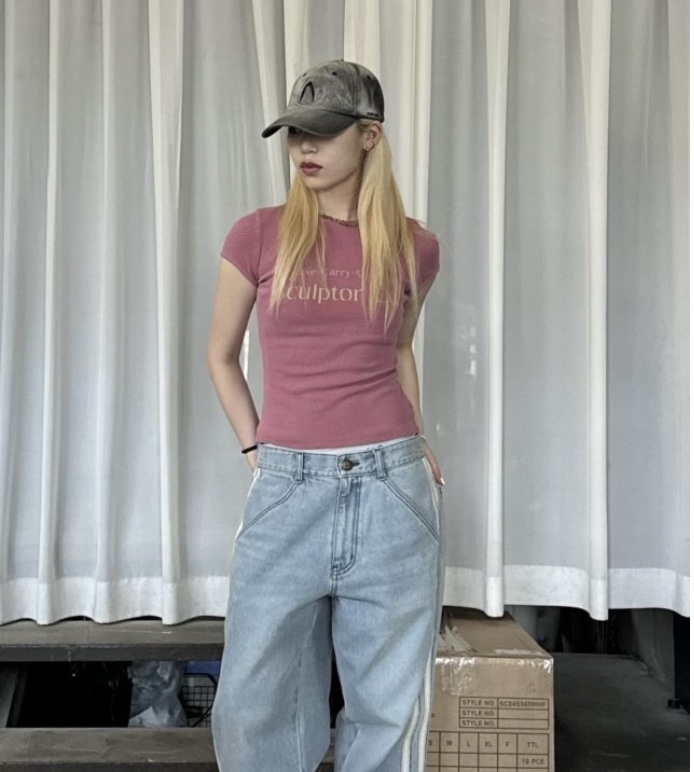 Tシャツ・カットソー [SCULPTOR] Archive Pigment Baby Tee Dusty Pink SC24S276PK SCULPTOR) Archive Pigment Baby Tee - 4col