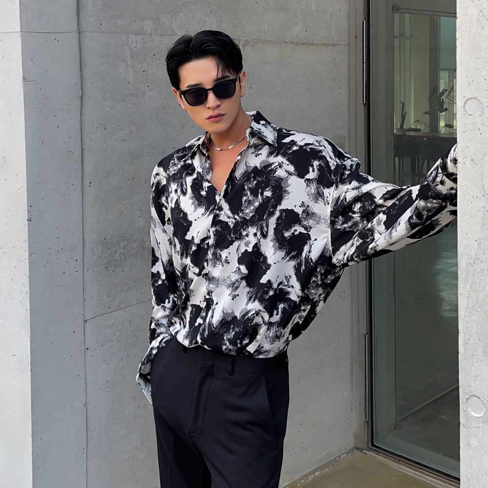 文森特印花襯衫