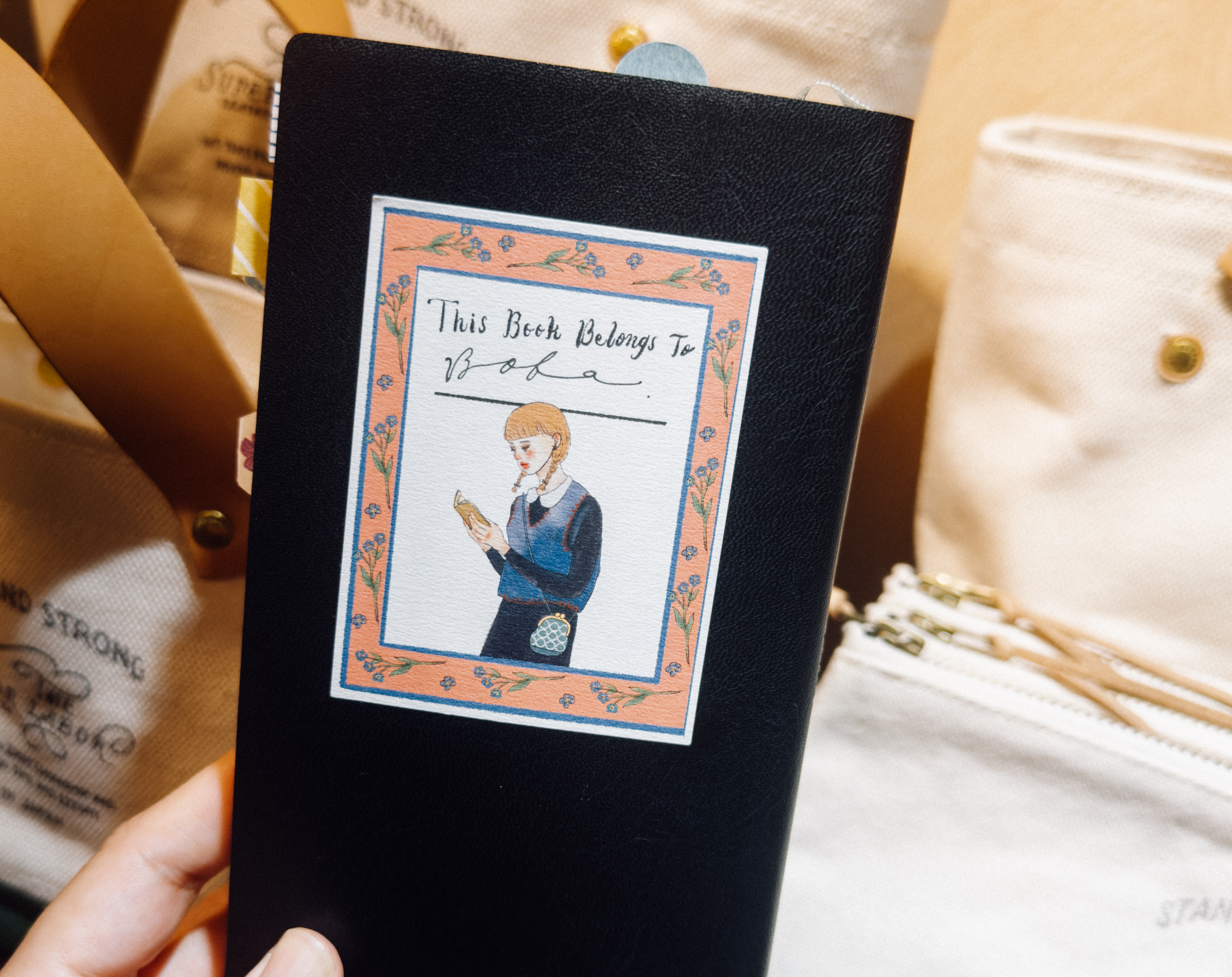 書票十二家集　4 書店裡的人EX-LIBRIS 藏書票貼紙八張一組｜甜蜜生活