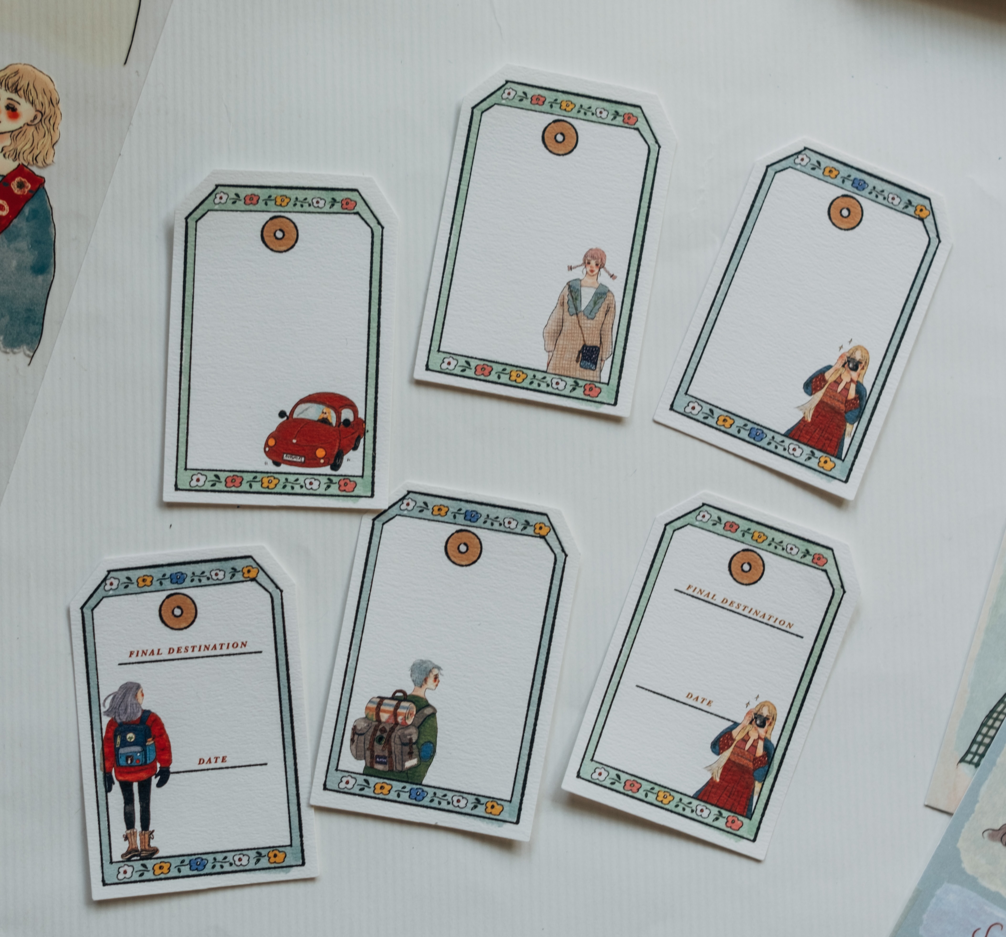 環島旅行 萬用標籤貼紙 12張一組｜甜蜜生活