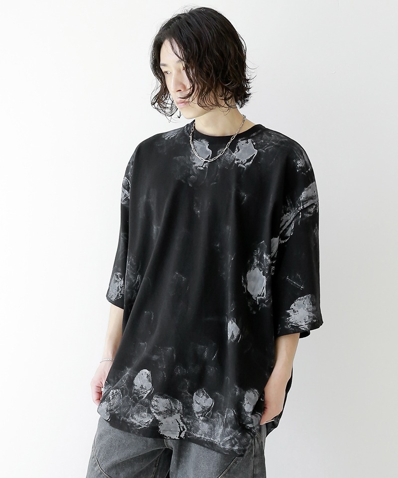 油漆寬鬆短袖T恤