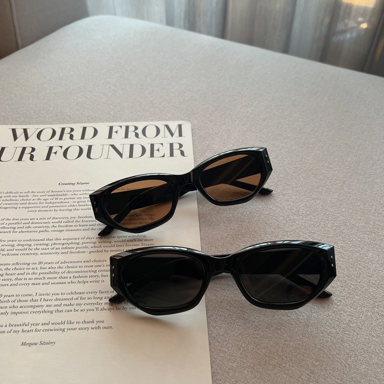 高級感雙點橢圓墨鏡/二色/個性