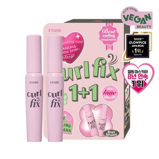 《Olive young連線》ETUDE Curl Fix Mascara 1+1+remover mini