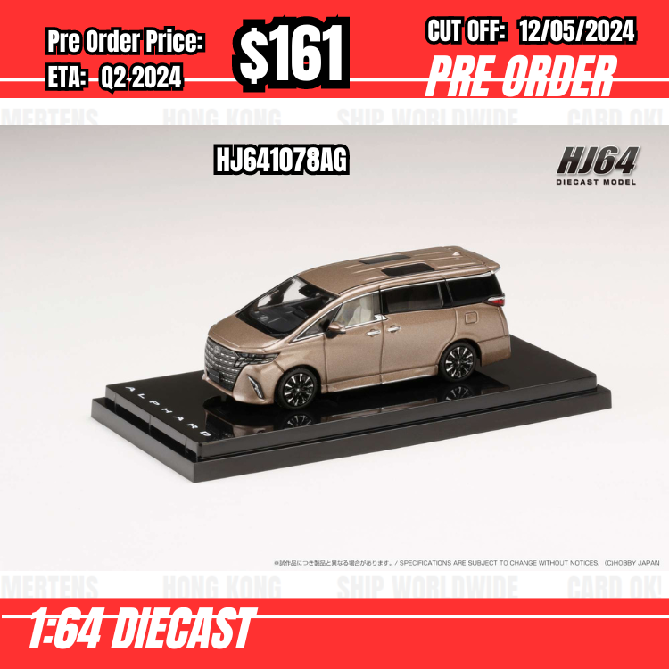 PO-$161 * Hobby Japan * 1:64 Toyota ALPHARD EXECTIVE LOUNGE LEO BROND HJ641078AG [OD04/05]