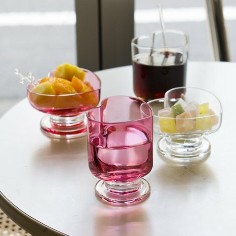廣田硝子 心形矮腳玻璃杯