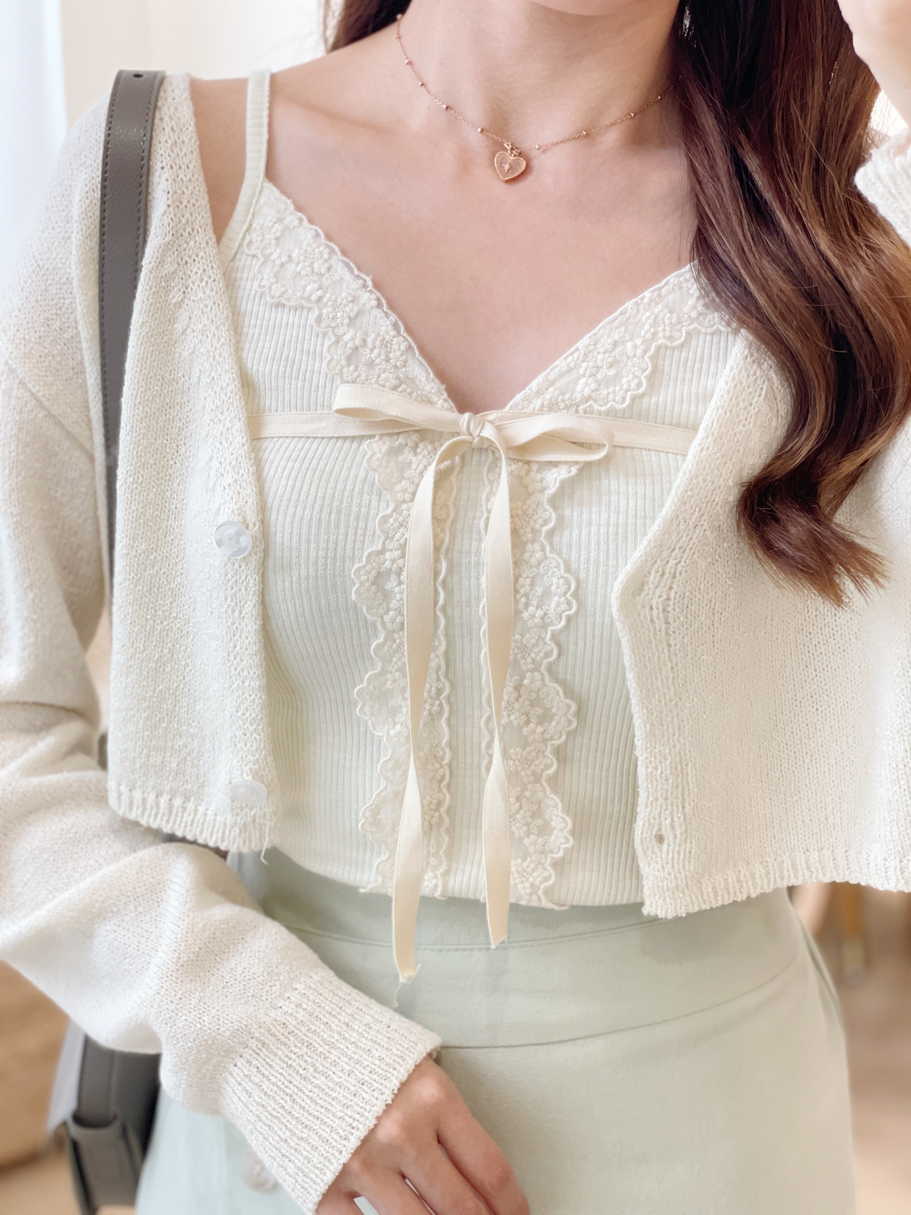 T999 Butterfly Lace Cami Top