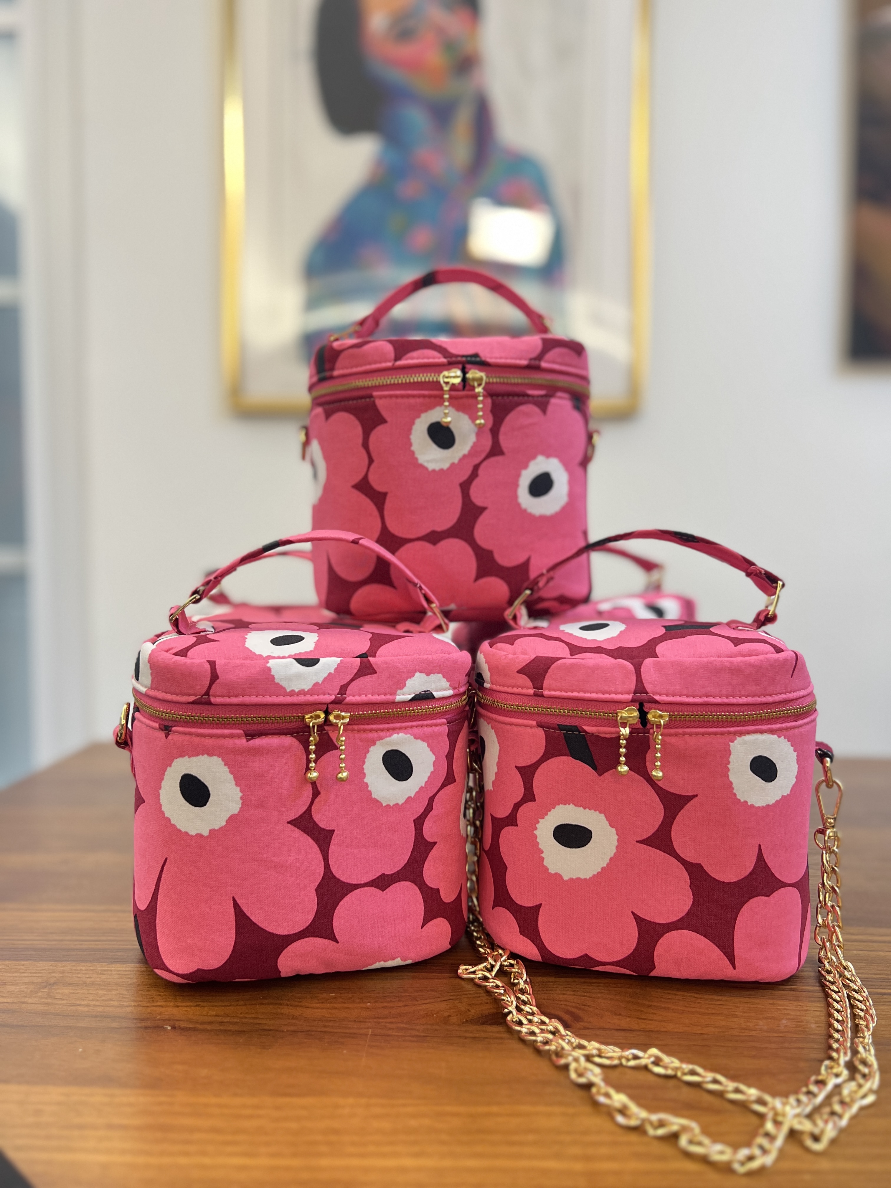 Boxy | Marimekko super rare cotton Fabric | cherry pink