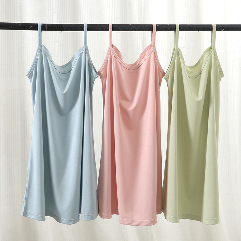 冰絲薄款母女吊帶裙