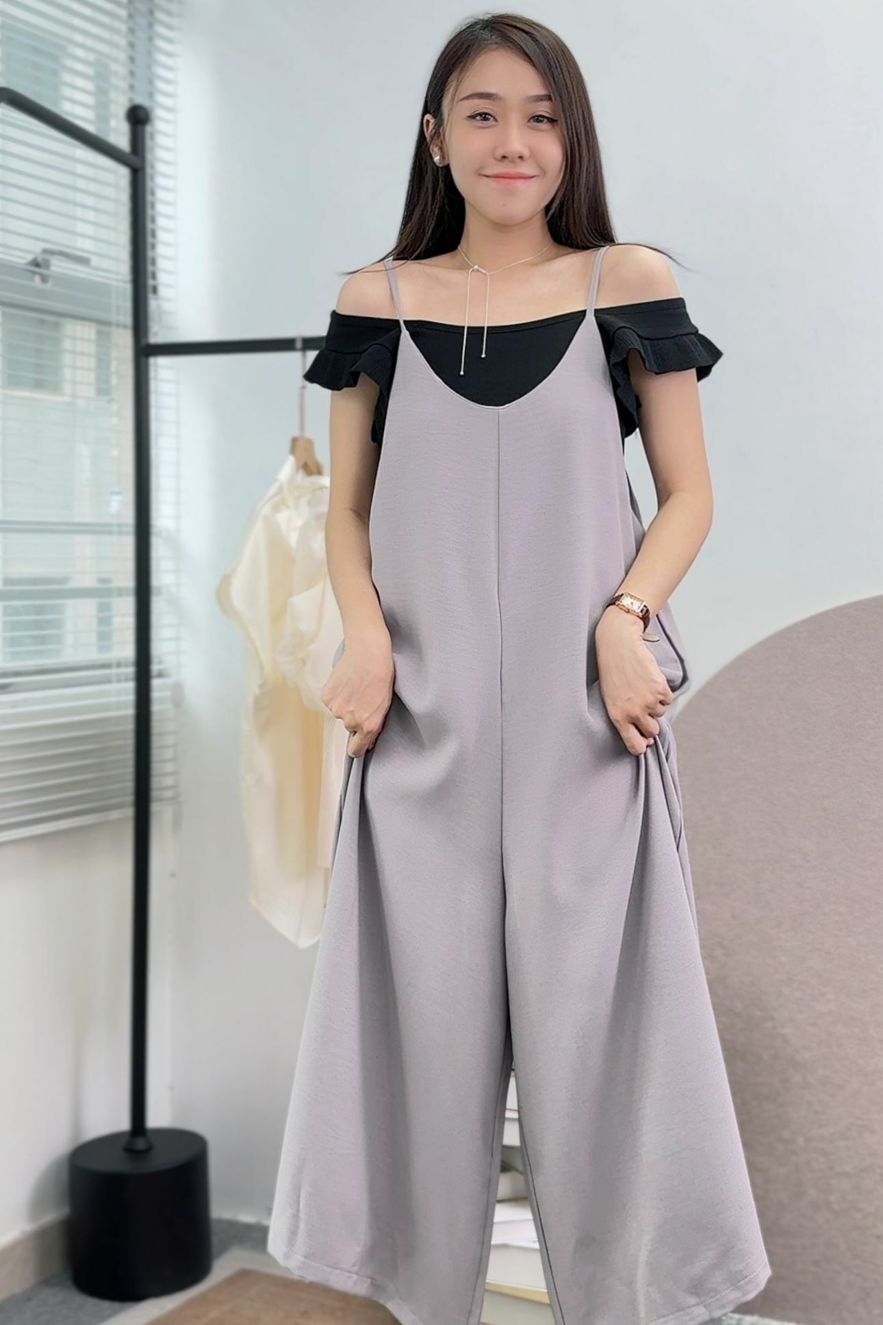 JS#5993 🤍Big M jumpsuit