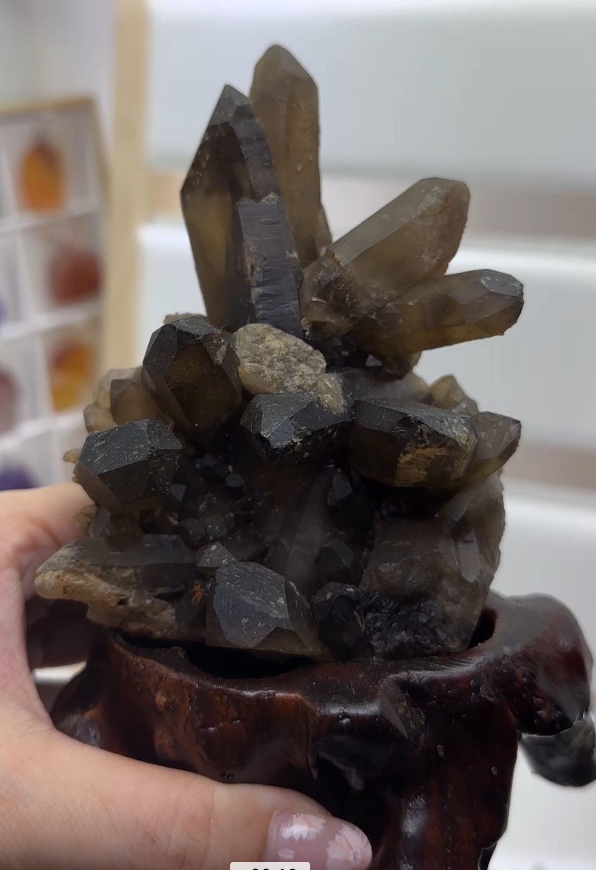 茶水晶簇A