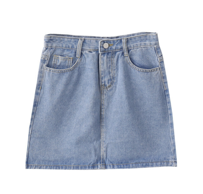 Hot Selling Denim Skirt [Light Blue] [XL Size]