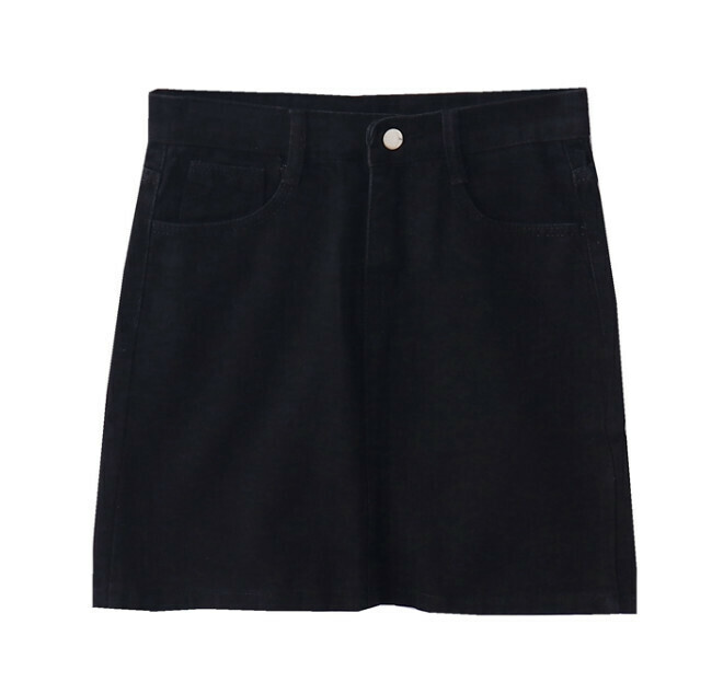 Hot Selling Denim Skirt [Black] [Size-XL] (please contact customer service to confirm the delivery size after placing the order)
