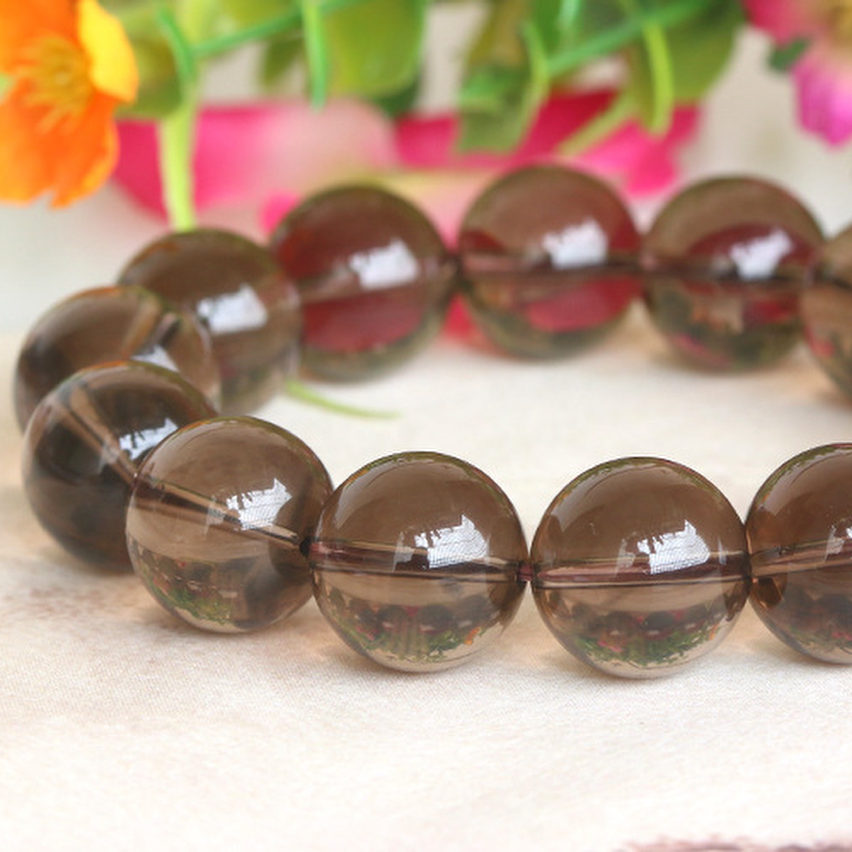 【藏寶】精品珍藏級新疆茶水晶手鍊/水晶手串